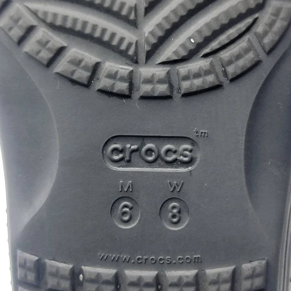 Crocs Classic Realtree Edge Camo Slides Mens 6 Womens 8 Black Sandals